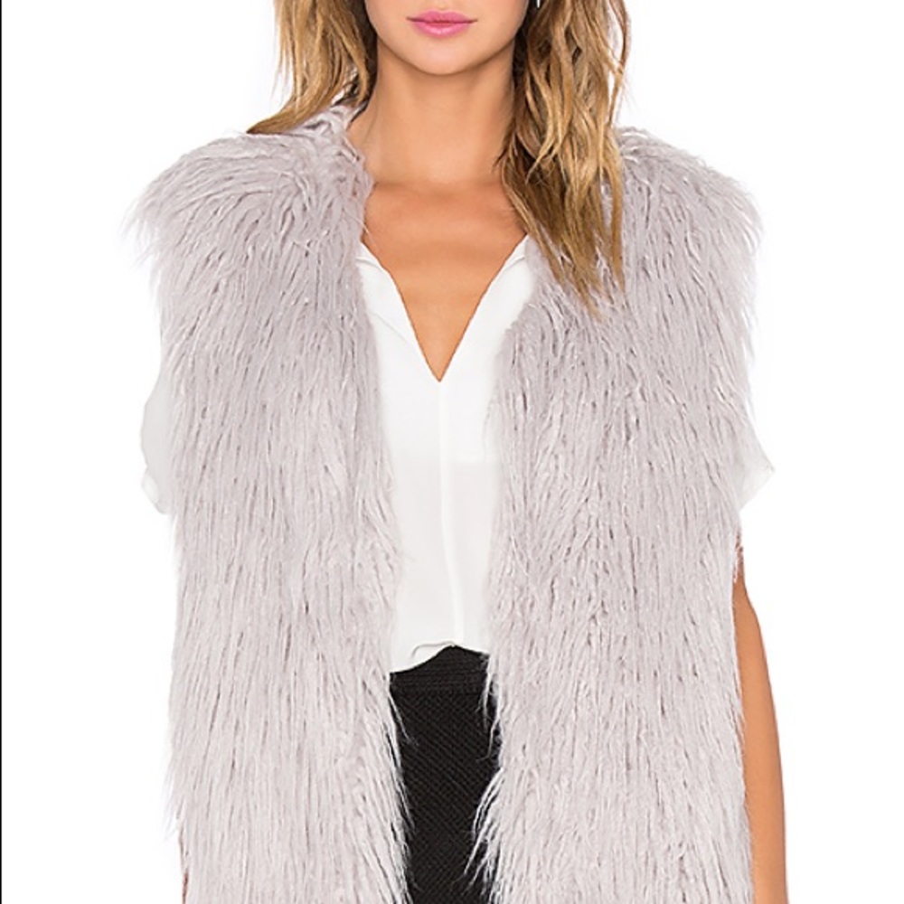joa // mongolian faux fur vest